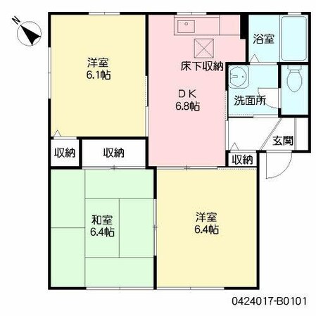 シャーメゾン鷹の物件間取画像